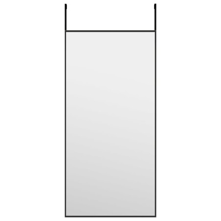 vidaXL Espejo de puerta cristal y aluminio negro 30x60 cm
