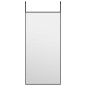vidaXL Espejo de puerta cristal y aluminio negro 30x60 cm