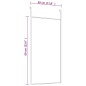 vidaXL Espejo de puerta cristal y aluminio negro 30x60 cm