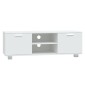 vidaXL Mueble para TV madera contrachapada blanco 120x40,5x35 cm vidaXL Mueble para TV madera contrachapada blanco 120x40,5x35 cm