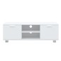 vidaXL Mueble para TV madera contrachapada blanco 120x40,5x35 cm vidaXL Mueble para TV madera contrachapada blanco 120x40,5x35 cm