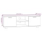 vidaXL Mueble para TV madera contrachapada blanco 120x40,5x35 cm vidaXL Mueble para TV madera contrachapada blanco 120x40,5x35 cm