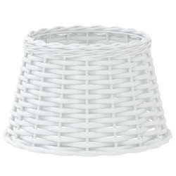 vidaXL Pantalla para lámpara mimbre blanco Ø38x23 cm