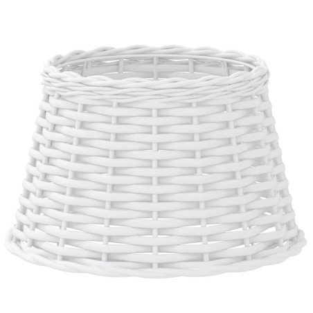 vidaXL Pantalla para lámpara mimbre blanco Ø38x23 cm