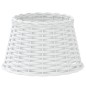 vidaXL Pantalla para lámpara mimbre blanco Ø38x23 cm vidaXL Pantalla para lámpara mimbre blanco Ø38x23 cm