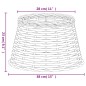 vidaXL Pantalla para lámpara mimbre blanco Ø38x23 cm vidaXL Pantalla para lámpara mimbre blanco Ø38x23 cm