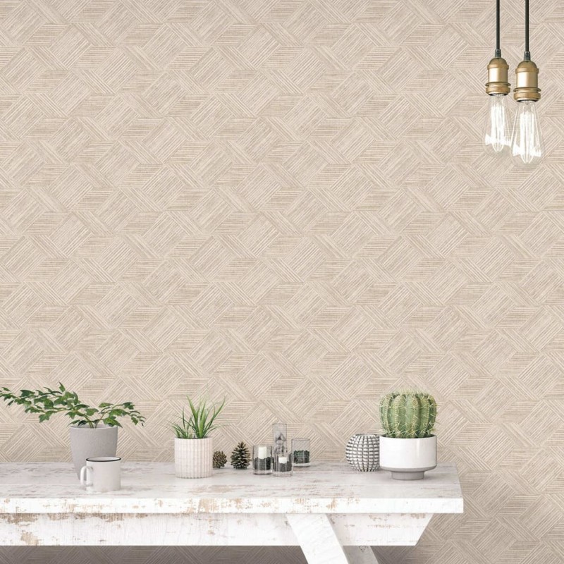 Noordwand Papel de pared Evergreen Wicker Natural beige Noordwand Papel de pared Evergreen Wicker Natural beige