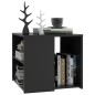vidaXL Mesa auxiliar madera contrachapada gris 50x50x45 cm vidaXL Mesa auxiliar madera contrachapada gris 50x50x45 cm