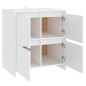 vidaXL Aparador de madera contrachapada blanco 70x41x75 cm vidaXL Aparador de madera contrachapada blanco 70x41x75 cm