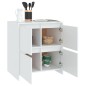 vidaXL Aparador de madera contrachapada blanco 70x41x75 cm vidaXL Aparador de madera contrachapada blanco 70x41x75 cm