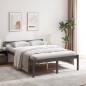 vidaXL Cama para personas mayores madera maciza pino gris 135x190 cm vidaXL Cama para personas mayores madera maciza pino gris 135x190 cm