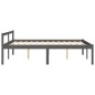vidaXL Cama para personas mayores madera maciza pino gris 135x190 cm vidaXL Cama para personas mayores madera maciza pino gris 135x190 cm