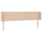 vidaXL Cabecero de cuero sintético color capuchino 163x16x78/88 cm