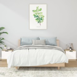 vidaXL Mesitas de noche 2 uds color blanco y roble Sonoma 40x39x40 cm