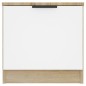 vidaXL Mesitas de noche 2 uds color blanco y roble Sonoma 40x39x40 cm vidaXL Mesitas de noche 2 uds color blanco y roble Sonoma 40x39x40 cm