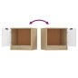 vidaXL Mesitas de noche 2 uds color blanco y roble Sonoma 40x39x40 cm vidaXL Mesitas de noche 2 uds color blanco y roble Sonoma 40x39x40 cm