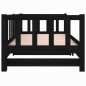 vidaXL Sofá cama extraíble madera maciza de pino negro 2x(80x200) cm