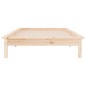 vidaXL Estructura de cama con LED madera maciza 90x190 cm