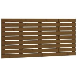 vidaXL Cabecero cama pared madera maciza pino marrón miel 146x3x63 cm