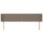 vidaXL Cabecero de tela gris taupe 183x16x78/88 cm