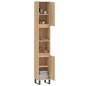 vidaXL Armario de baño madera contrachapada roble Sonoma 30x30x190 cm vidaXL Armario de baño madera contrachapada roble Sonoma 30x30x190 cm
