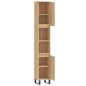 vidaXL Armario de baño madera contrachapada roble Sonoma 30x30x190 cm vidaXL Armario de baño madera contrachapada roble Sonoma 30x30x190 cm