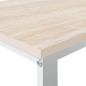 vidaXL Escritorio de ordenador madera de ingeniería blanco y roble vidaXL Escritorio de ordenador madera de ingeniería blanco y roble