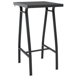 vidaXL Mesa alta de jardín vidrio templado 60x60x110 cm