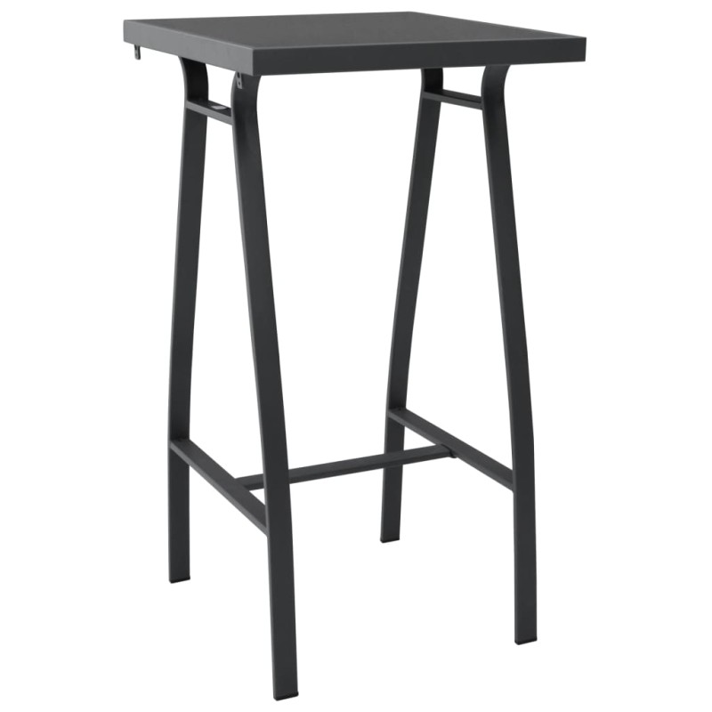 vidaXL Mesa alta de jardín vidrio templado 60x60x110 cm