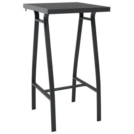 vidaXL Mesa alta de jardín vidrio templado 60x60x110 cm