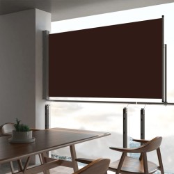 vidaXL Toldo lateral retráctil de jardín marrón 160x300 cm