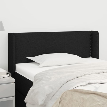 vidaXL Cabecero de tela negro 93x16x78/88 cm