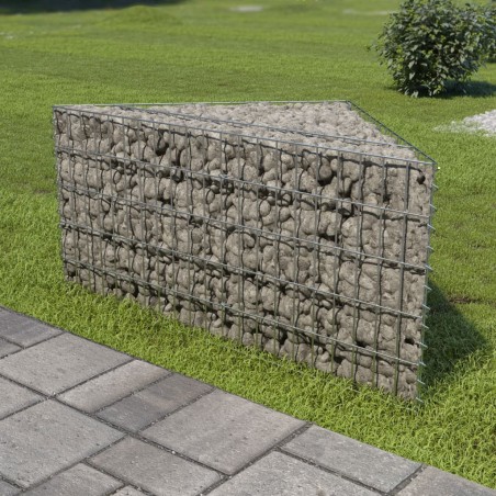 vidaXL Arriate de gaviones de acero galvanizado 75x75x50 cm