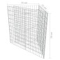 vidaXL Arriate de gaviones de acero galvanizado 75x75x50 cm