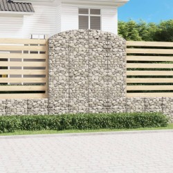 vidaXL Cesta gaviones forma arco hierro galvanizado 200x50x220/240 cm