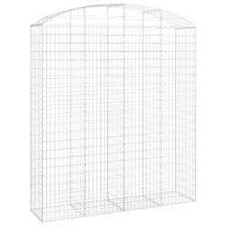 vidaXL Cesta gaviones forma arco hierro galvanizado 200x50x220/240 cm