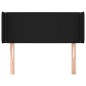 vidaXL Cabecero de tela negro 93x16x78/88 cm