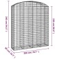 vidaXL Cesta gaviones forma arco hierro galvanizado 200x50x220/240 cm vidaXL Cesta gaviones forma arco hierro galvanizado 200x50x220/240 cm
