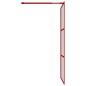 vidaXL Mampara puerta de ducha vidrio transparente ESG rojo 115x195 cm vidaXL Mampara puerta de ducha vidrio transparente ESG rojo 115x195 cm