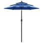 vidaXL Sombrilla de 3 niveles con poste de aluminio azul 2 m vidaXL Sombrilla de 3 niveles con poste de aluminio azul 2 m