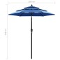 vidaXL Sombrilla de 3 niveles con poste de aluminio azul 2 m vidaXL Sombrilla de 3 niveles con poste de aluminio azul 2 m