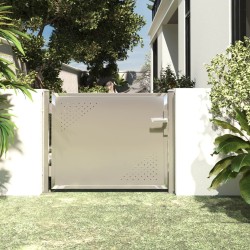 vidaXL Puerta de jardín de acero inoxidable 100x75 cm
