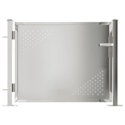vidaXL Puerta de jardín de acero inoxidable 100x75 cm