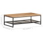 vidaXL Mesa de centro de madera maciza de acacia 110x60x35 cm vidaXL Mesa de centro de madera maciza de acacia 110x60x35 cm