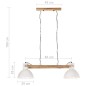 vidaXL Lámpara colgante industrial 25 W blanca 109 cm E27 vidaXL Lámpara colgante industrial 25 W blanca 109 cm E27
