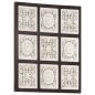 vidaXL Panel de pared tallado a mano MDF marrón y blanco 60x60x1,5 cm vidaXL Panel de pared tallado a mano MDF marrón y blanco 60x60x1,5 cm