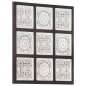 vidaXL Panel de pared tallado a mano MDF marrón y blanco 60x60x1,5 cm vidaXL Panel de pared tallado a mano MDF marrón y blanco 60x60x1,5 cm
