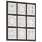 vidaXL Panel de pared tallado a mano MDF marrón y blanco 60x60x1,5 cm vidaXL Panel de pared tallado a mano MDF marrón y blanco 60x60x1,5 cm
