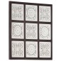 vidaXL Panel de pared tallado a mano MDF marrón y blanco 60x60x1,5 cm vidaXL Panel de pared tallado a mano MDF marrón y blanco 60x60x1,5 cm