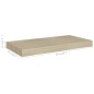 vidaXL Estantes flotantes de pared 4 uds negro MDF 50x23x3,8 cm